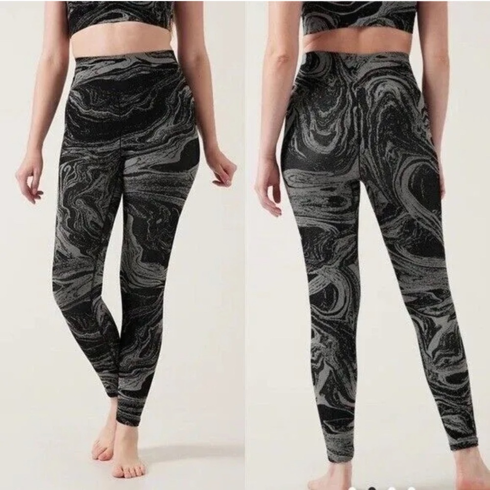Athleta Aurora Shine Marble Leggings Size Small